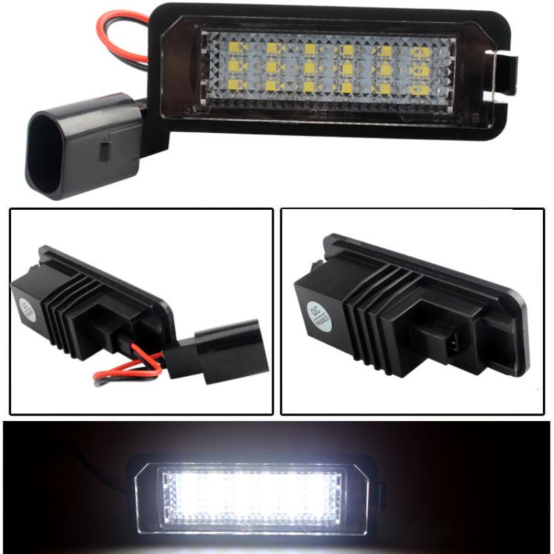 18 Led Beads License Plate Light Lamp Car License Plate Light Auto Accessories For Vw Golf4 Golf5 Golf6 Mk4 Mk5 Mk6