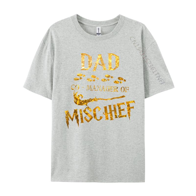 Magical Dad Unisexager Of Mischief Birthday Family Matching Normal T Shirt Plain Camisa Casual Combed Cotton Unisex Tops Shirts S