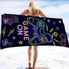 Buntes Seestern-Blumen-Strandtuch Polyester Schnelltrocknend Sandfrei Badetuch Tropisches Blatt-Decke für Sommer-Meeresurlaub