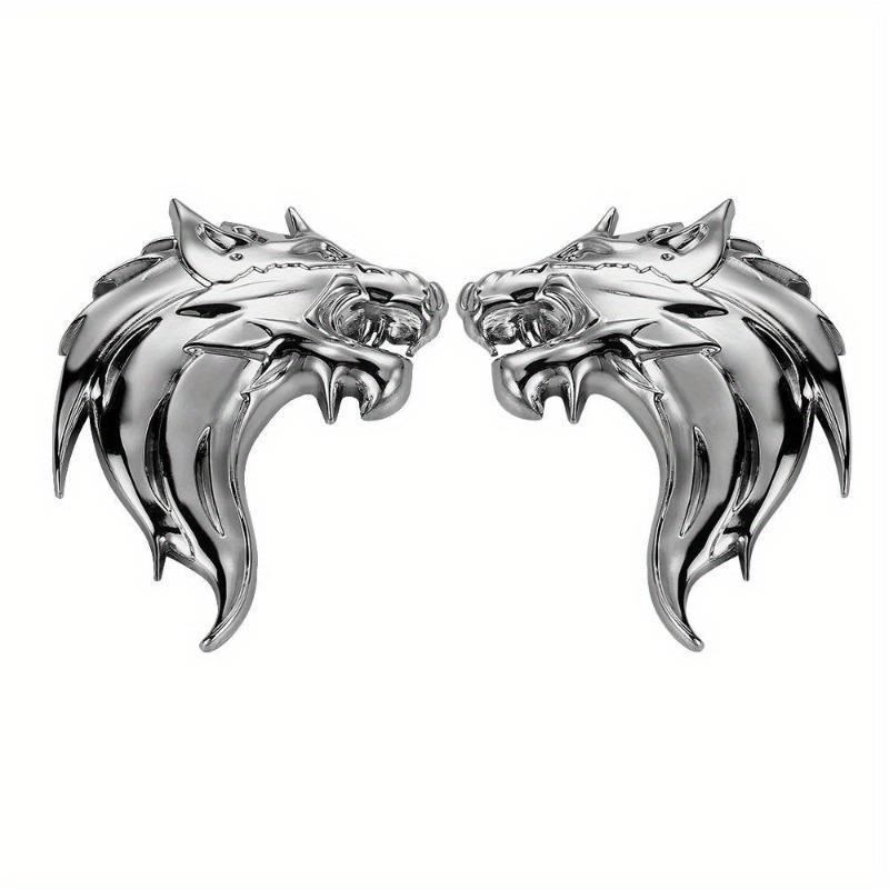 1 Unit Wolf Head and Wolverene 3D Metal for Car Motorcycle Logo Emblem Badge DIY Sticker New Gun Silvered Bronze 3 Colors Car Style