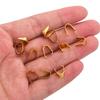 Stainless Steel Golden Melon Seed Fork Wrong Mouth Real Gold Electroplated Pendant Buckle Necklace Accessory Clasp DIY Jewelry