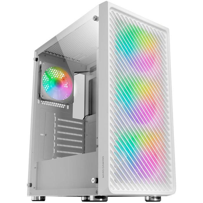 Boîtier PC - Mars Gaming - MC-F - 4 ventilateurs ARGB - Verre trempé - Panneau METAL-MESH