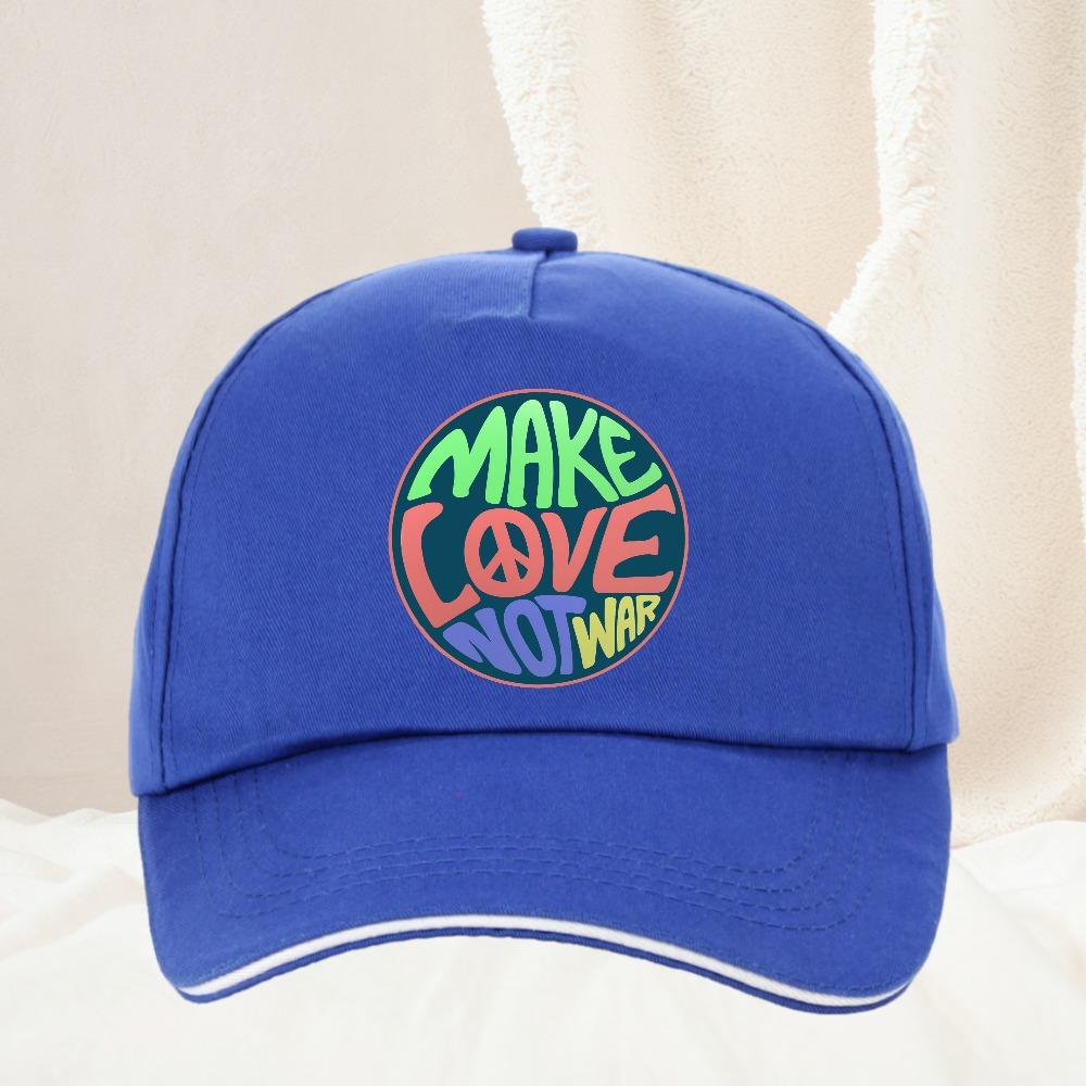 Funny Make Love Not War Creative Printing Baseball Caps Unisex Outdoor Adjustable Hat Casual Sunscreen Caps