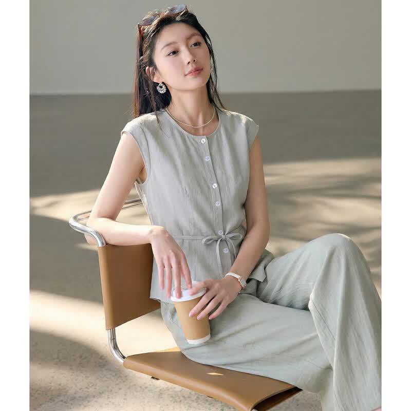 Handu Yishe Women's Relaxed Fit Short Sleeve Blouse