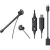 Audio-Technica ATH-202USB Headset USB Wired Noise Cancelling In-ear Earphones with Microphone Han...