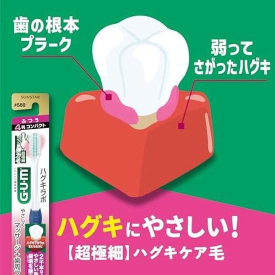 GUM Dental Toothbrush #191 3-Row Ultra Compact Head Regular Soft Bristles 6-Pack + Bonus Included Bulk Purchase Color cannot be selected