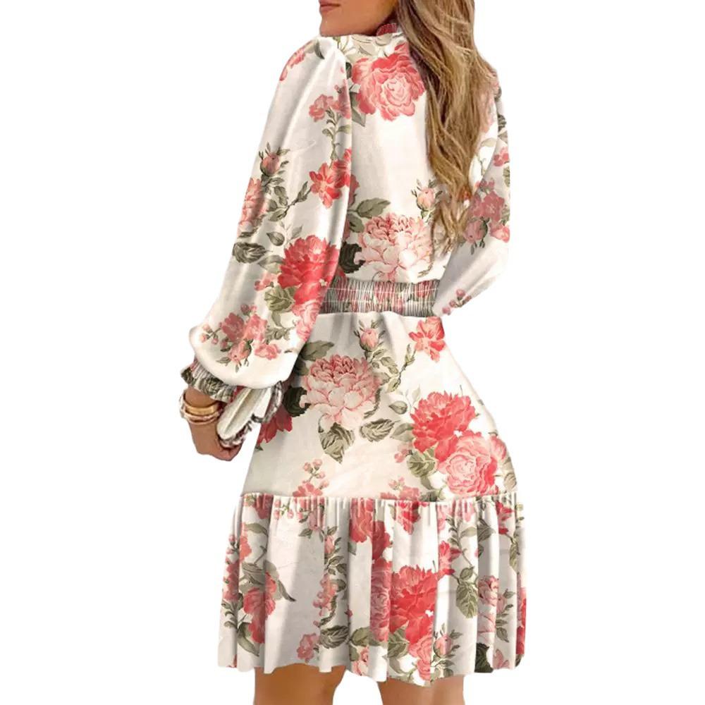 Ethnic Print Waist-Hugging Sexy Dress for Women