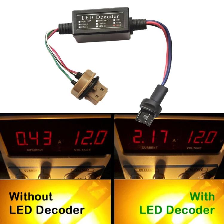 T20 7443 LED Error Corrector ABS LED Light Decoders LED Bulb Error Canceller Easy to Use for Automotive Lighting Solution