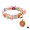 Fashion Rainbow Flower Cat Collar With Bell Kitten With Adjustable Cat 1Piece Collar Adjustable Necklace Pendant Puppy R0C6