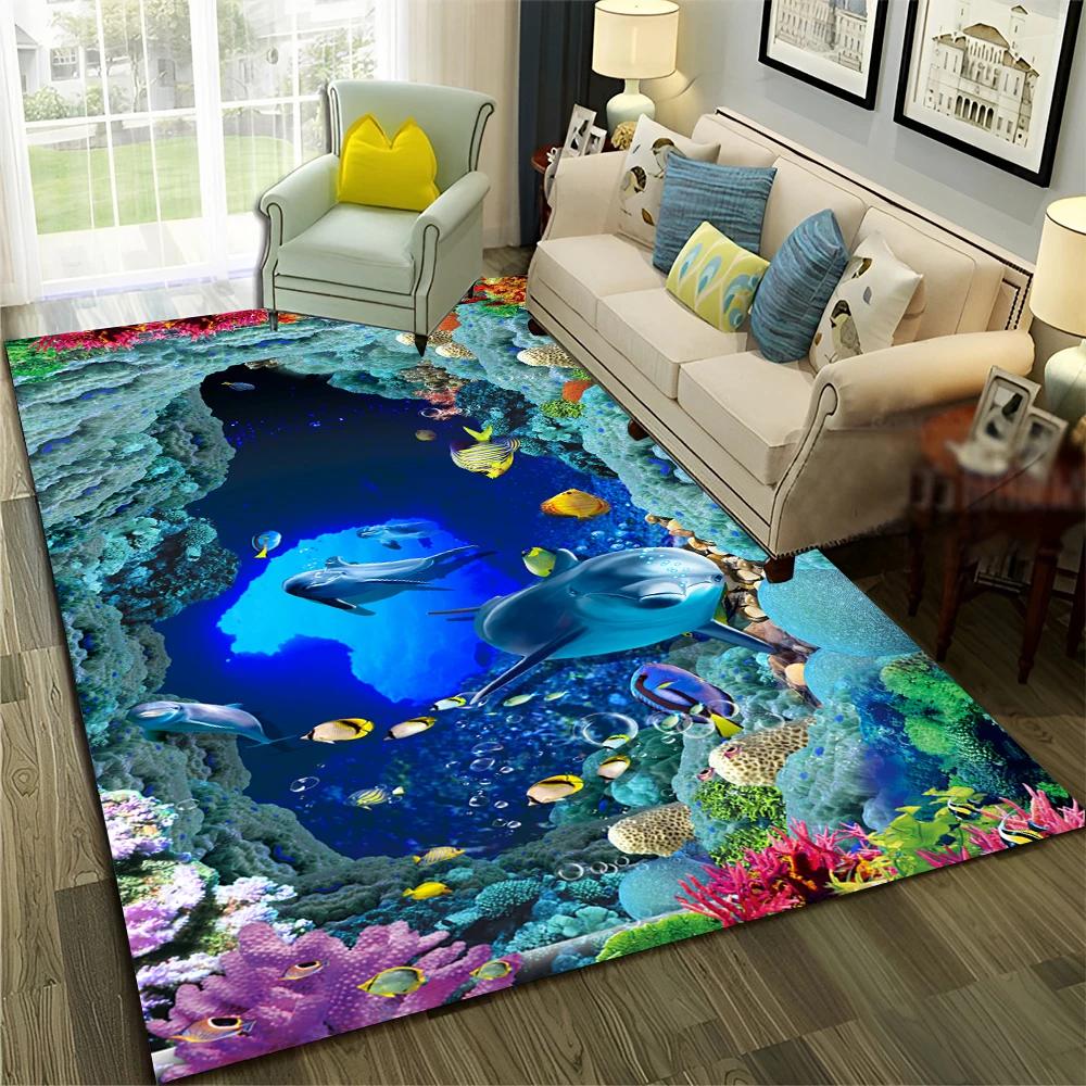3D Illusion Vision Hallucination HD Carpet Rug for Home Living Room Bedroom Sofa Doormat Decor,Child Area Rug Non-slip Floor Mat
