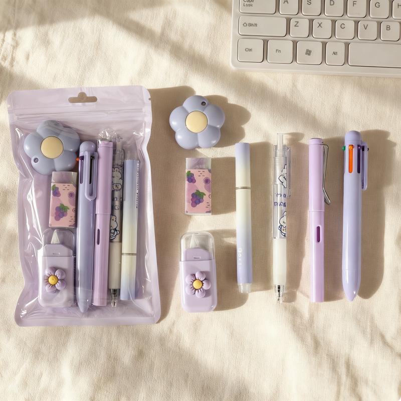 7-Piece Cute Stationery Set: High-Quality Student Gift & Souvenir