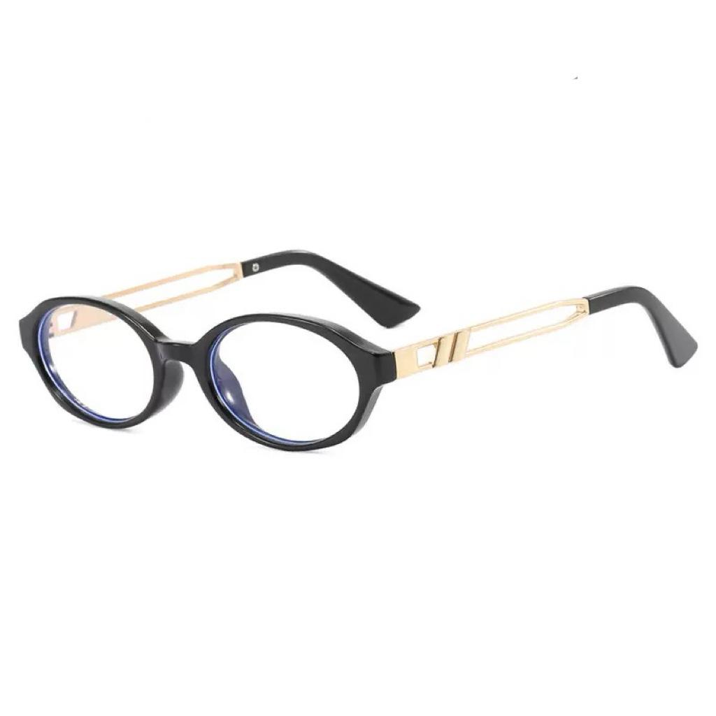 Oval small frame retro nerd glasses frame women can be equipped with degree personalized plain anti-blue myopia glasses men