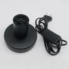 2PCS Black Metal Desktop Lamp Base E27 Lamp Holder Screw Light Bulb Holder with Cord On Off Switch Plug for Holding Bulb Room