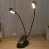 2 Dual Arm Flexible Dimmable 14 LED USB Table Lamp Clip-on Bed Reading Table Lig