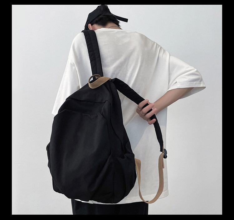 Retro Forest Canvas Backpack for Girls - Japanese Harajuku Style, Simple & Versatile for High School Students
