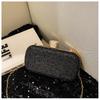 Fashion Ladies Shiny Luxury Rhinestone Decorative Clutch Bag Evening Bag Elegant Temperament Dinner Bag