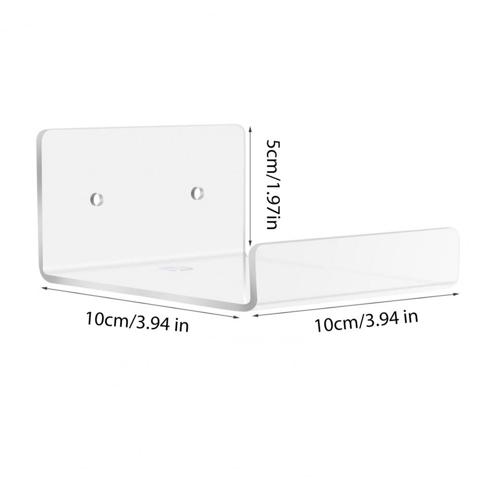 3Pcs Acrylic Wall Shelves Small Floating Shelf for Wall Storage Shelves Bathroom Storage Racks with 2 Types of Installation