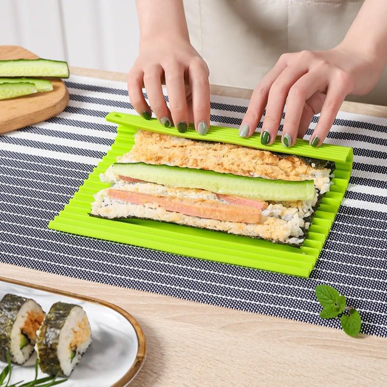 Japanese Silicone Sushi Rolling Mat and Rice Ball Mold Set for DIY Sushi Making