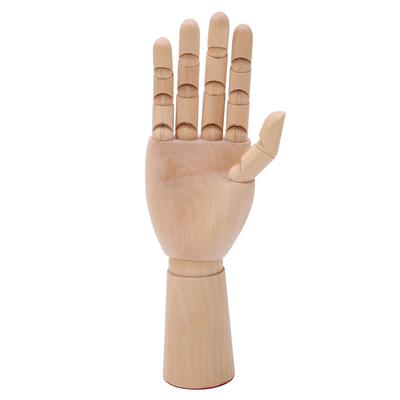 Wooden Hand Model Flexible Fingers Posable Durable Wood Widely Used Wooden Mannequin Hand for Sketching Display
