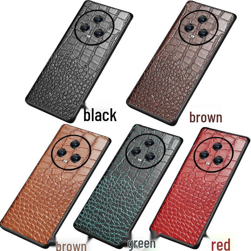 

Чехол из натуральной кожи с тиснением под крокодила для Honor Magic 3 Pro - Максимальная защита Honor Magic 3 Ultimate красный