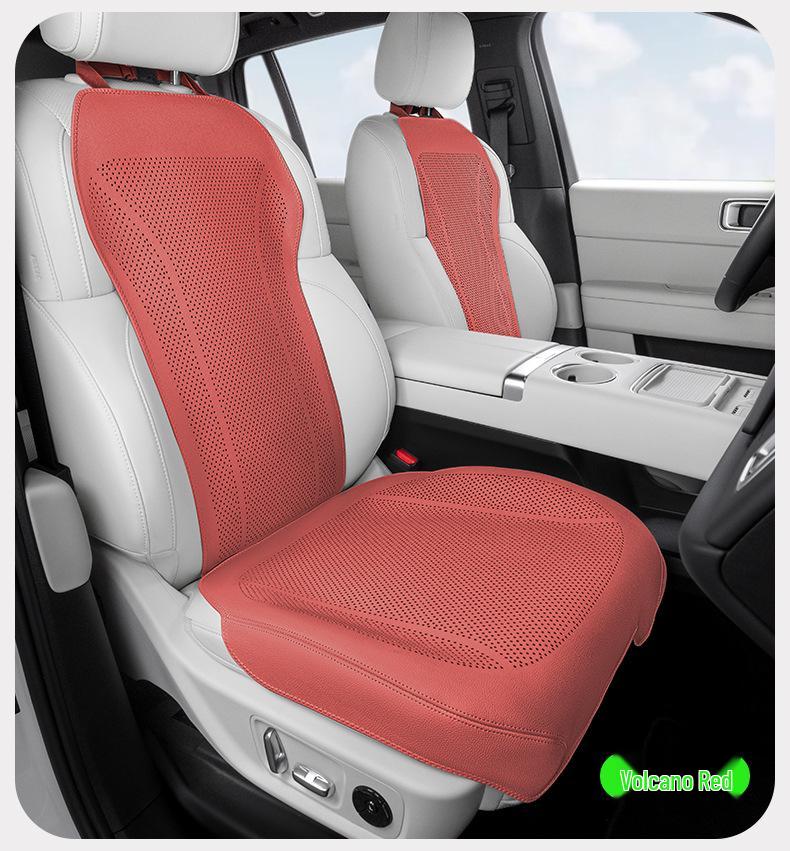 Universal Perforated Breathable Car Seat Cushion for Five-Seat Vehicles - Year-Round Ventilation