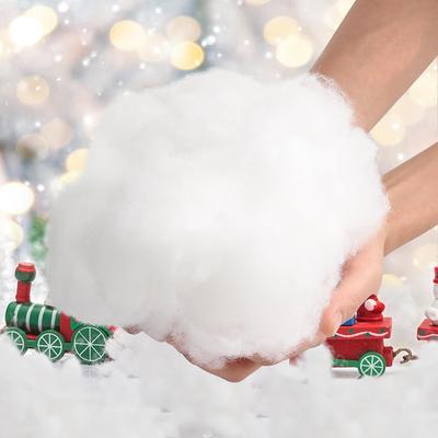 500/20G Christmas Artificial Snow Fake White Snow Fluffy Fiber Stuffing Plush Doll Filling Covering Xmas Tree Winter Scene Decor