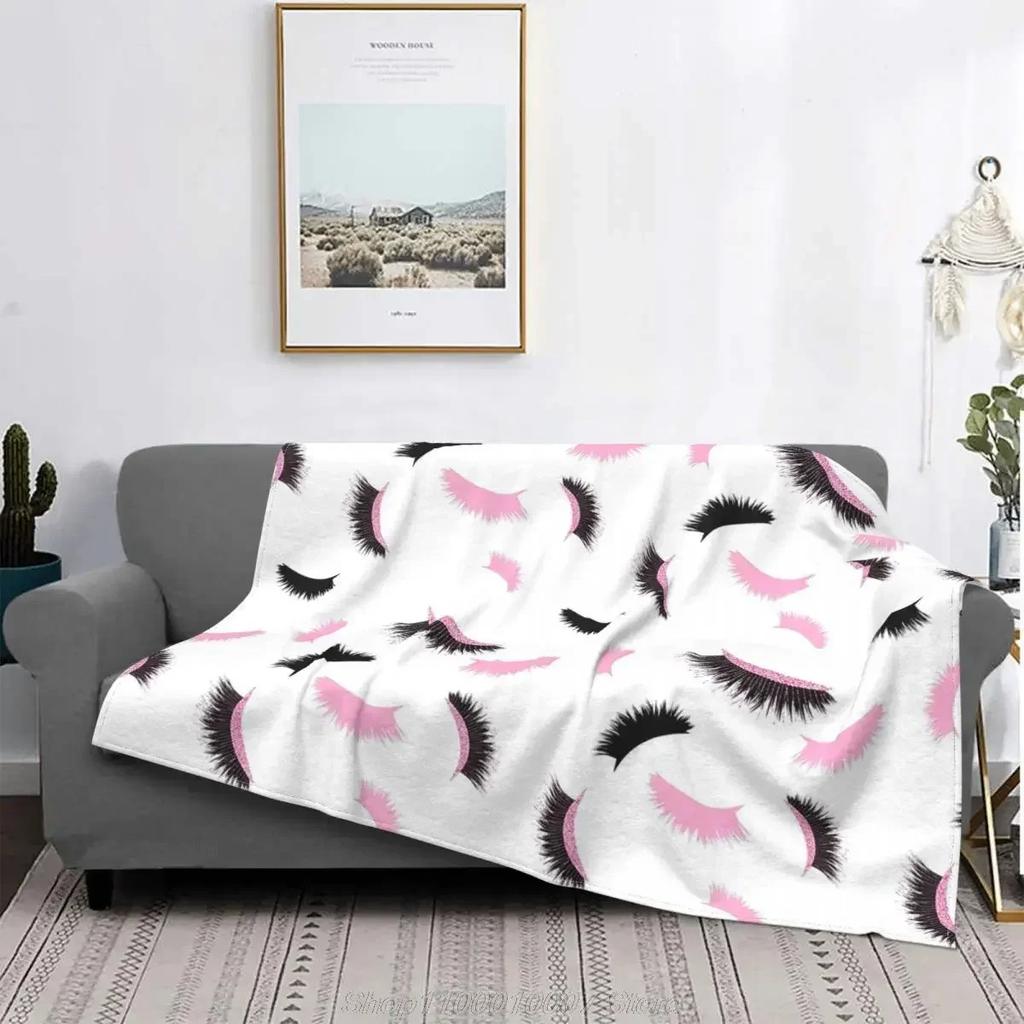 Lashes Mascara Blanket Super Soft Flannel Blanket Comfy Cozy Throw Blanket Couch Lightweight Blankets for Living Room Bedroom