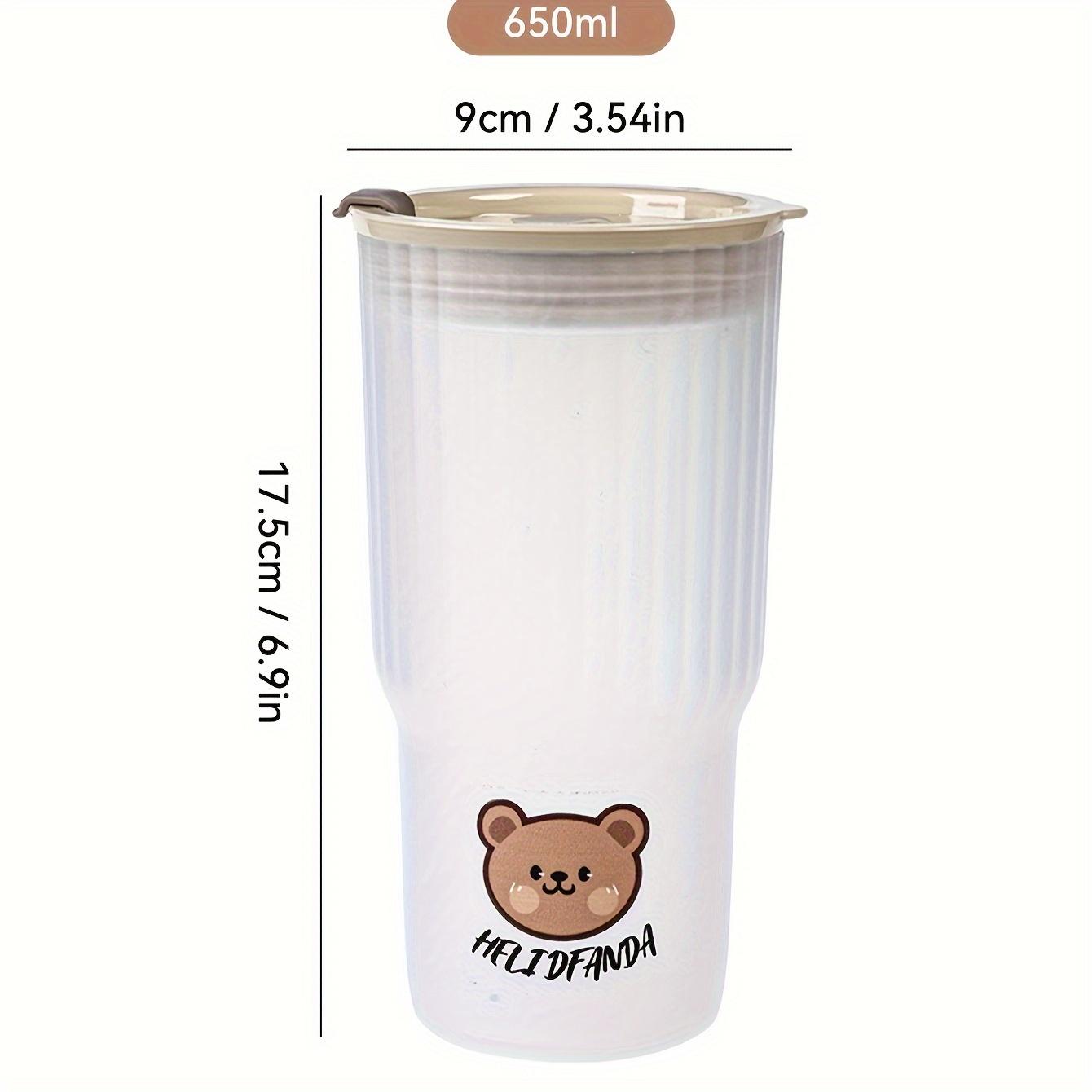 

WORTHBU Cute Leak-proof Water Cup With Lid Travel Sport Portable Milk Coffee Cup Large Capacity Heat-Resistant Water Bottle