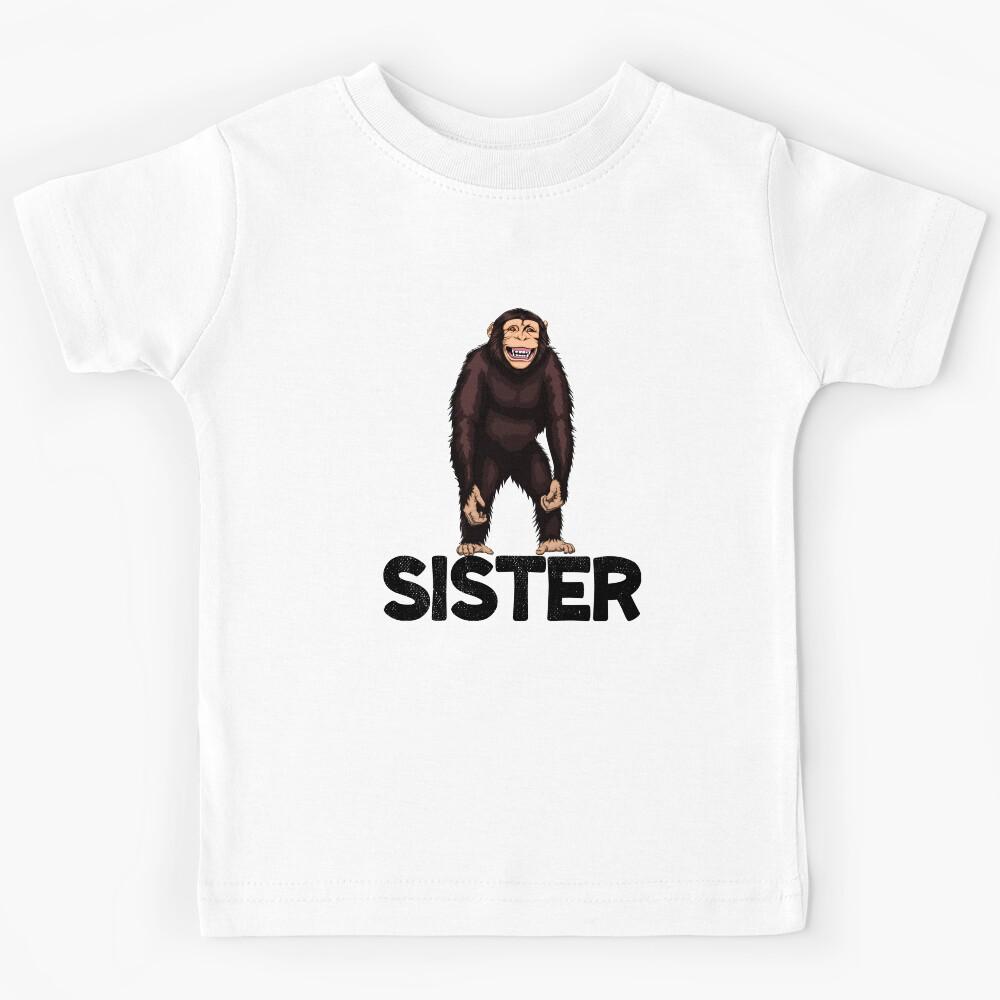 Monkey Sister Chimpanzee Kids T-Shirt 170