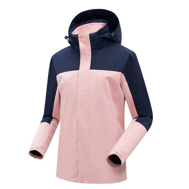 Winter Couple 3-in-1 Solid Color Shaker Jacket