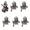 MOC Středověké Vojenské Stavební Kostky Elfský Bojovník Ork Rohan Gondor Rytíř Sada Postav Zvířecí Armáda Zbraň Luk Kuše Hračka
