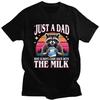 Individuelles Nur Ein Vater, Der Immer Mit Der Milch Zurückkam Lustiges Waschbär T-Shirt Kurzarm Baumwolle Streetwear T-Shirt Freizeit T-Shirts