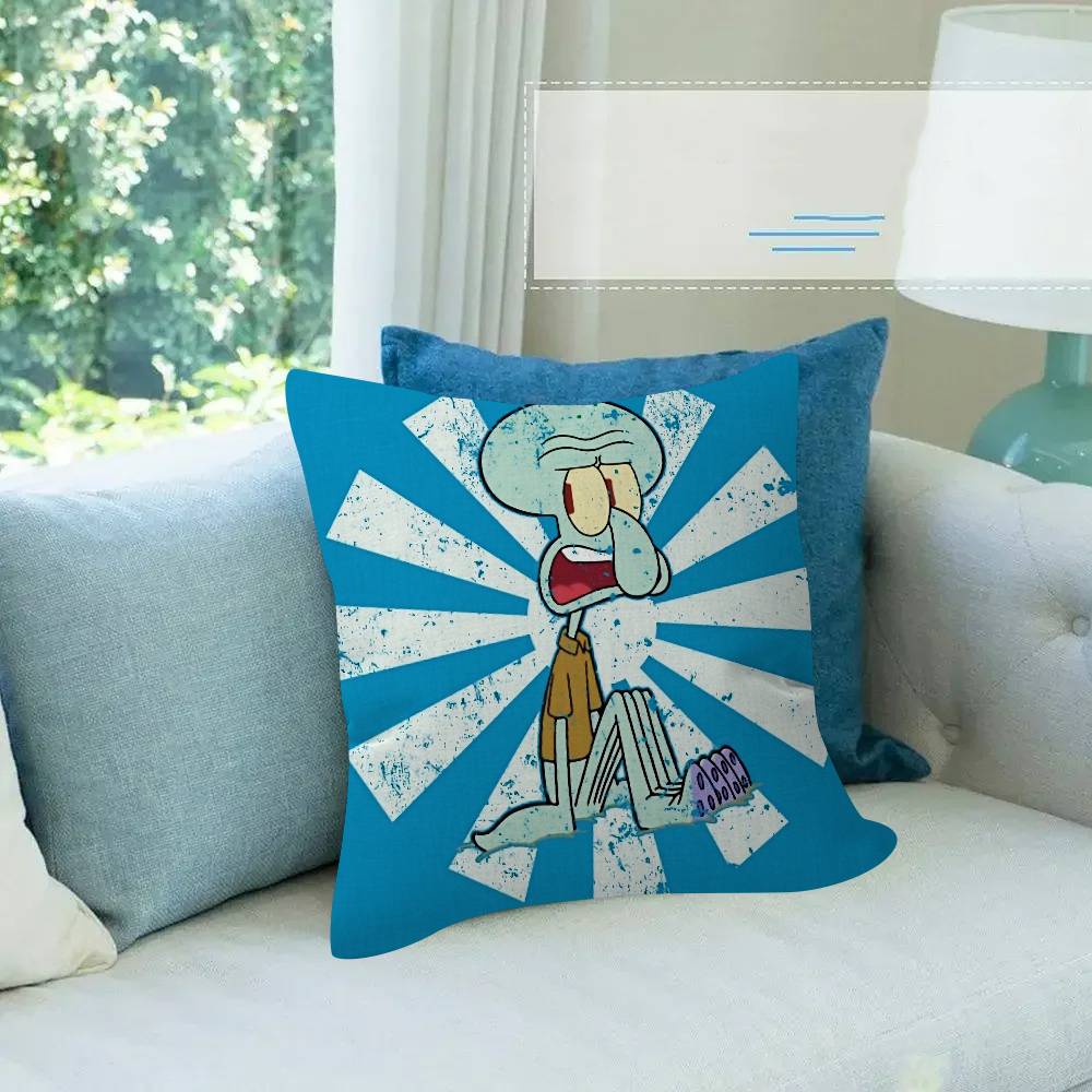 Pillow Cover For Bedroom Room And Living Room Sofa Decorative Cushion Cover S-Sponge Bob Anime S-S-Squarepants