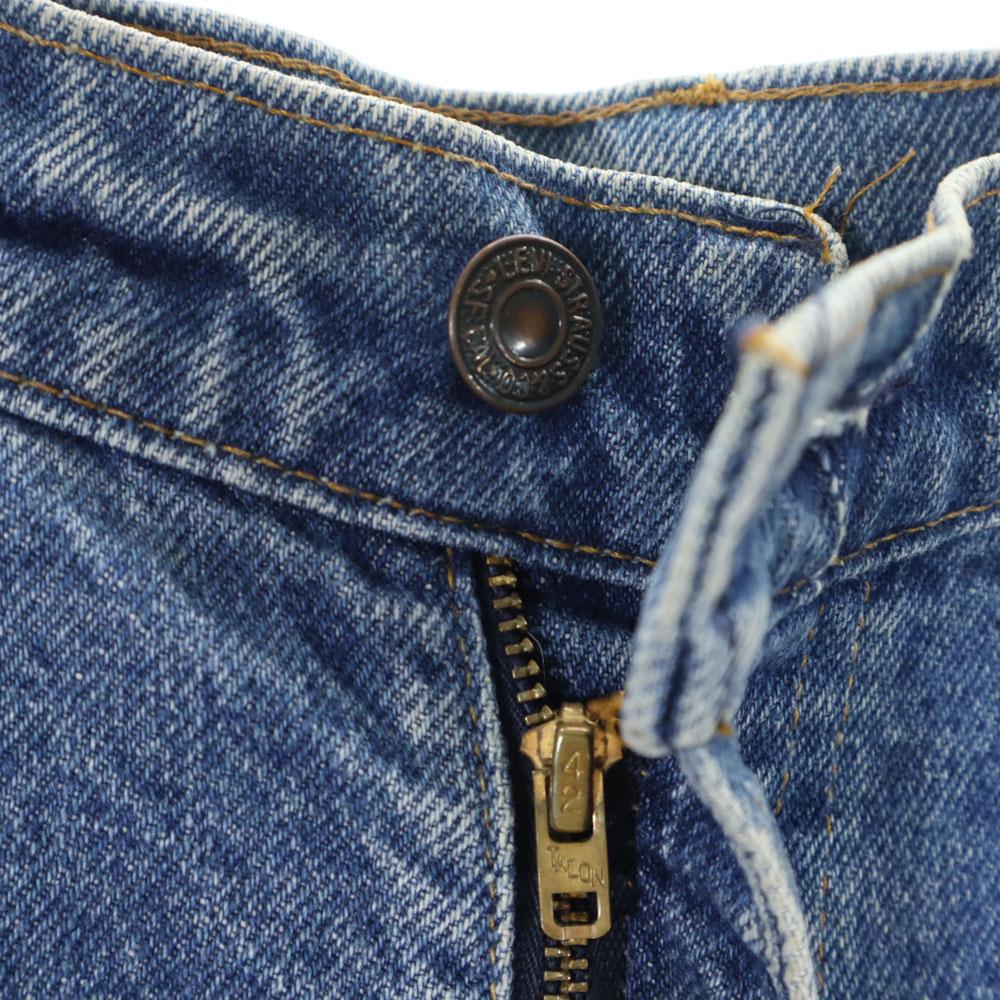 Levi's 80s Button Back 8 42 Talon Belbo Straight Denim Pants Men's Used