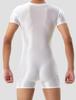 Full Body Wrestling XL [Maeau] Men's Bodysuit, Tights, Sheer, Singlet, Shiny, Costume, Cosplay, Wear, See-through, Stretch, One-piece, Jumpsuit,