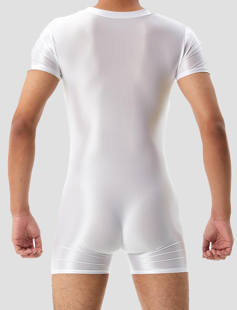 Full Body Wrestling XL [Maeau] Men's Bodysuit, Tights, Sheer, Singlet, Shiny, Costume, Cosplay, Wear, See-through, Stretch, One-piece, Jumpsuit,
