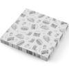 Parchment Paper for Snacks Fries 30.5x30.5 Cm Fast Food Pattern - 500 Pcs.