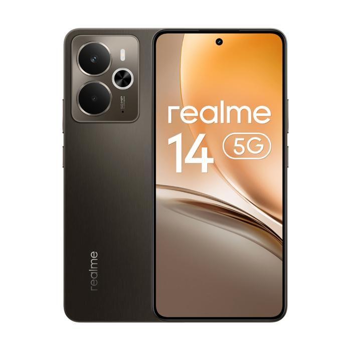Realme 14 5G 8 Go/256 Go Marron Métallisé (Storm Titanium) Double SIM