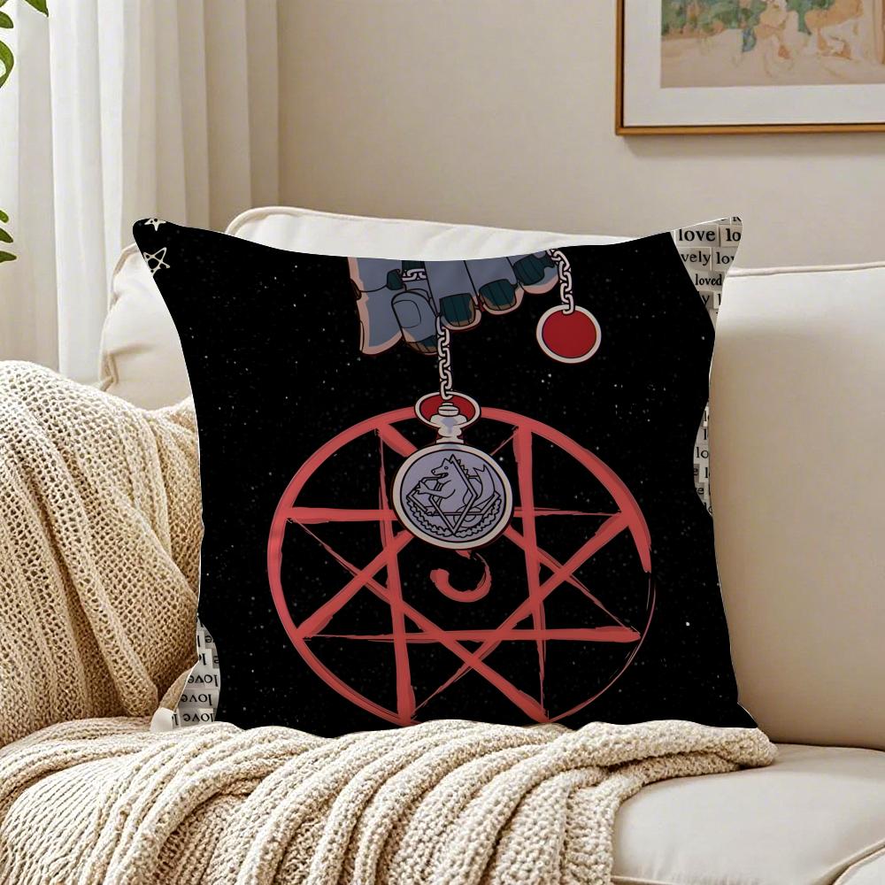 

Anime Adventure FFullmetal AAlchemist Cushion Cover Pillowcase Antidustmite living Room Sofa Decor Cushion Room 30X30cm