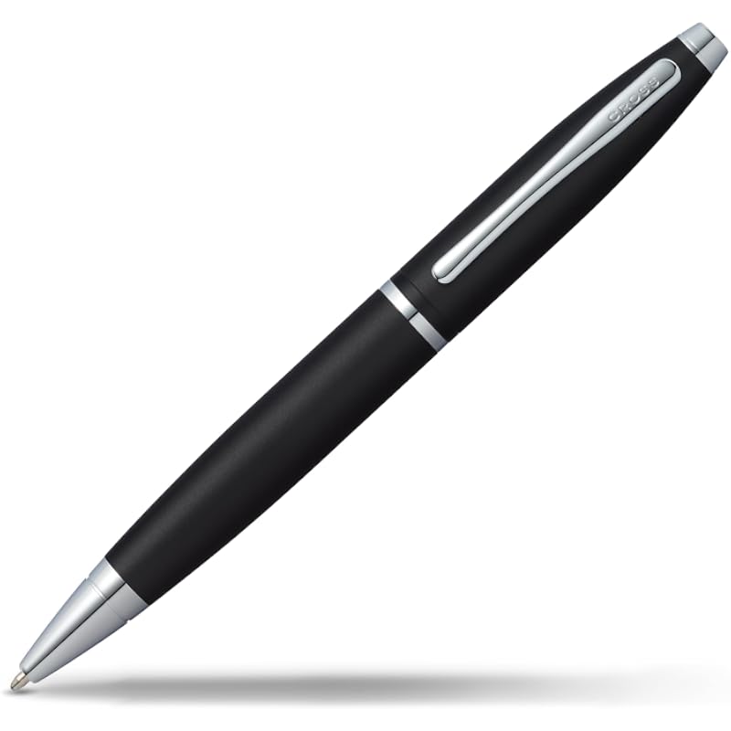 Cross Calais Refillable Ballpoint Pen Presented in a Luxury Gift Box - Medium Point, Black Ink, Matte Black