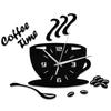 DIY Acrylic Mirror Wall Clock Coffee Cup Design Silent Home Decor
