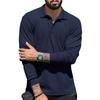 Herren Frühling und Herbst Casual Revers Langarm T-Shirt Slim Sport Revers Poloshirt Herrenmode