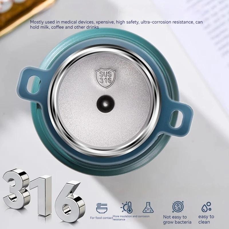 800ml termoska z nerezové oceli Láhve na vodu pro domácnost Kuchyňské lahve Kuchyňské nádobí Přenosný šálek s kávovým brčkem s víčkem