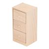 Mini Schrankmodell mit 3-Schubladen-Puppehaus-Aufbewahrungsmöbel für 1:12 Maßstab Puppenhaus