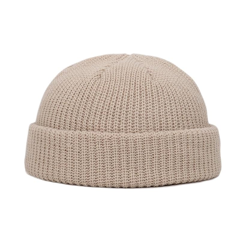 

[RUNQIU] knit hat men s winter short watch cap snowboarding hat knit hat beanie hat knit watch Shallow cold weather hat acrylic plain soft warm