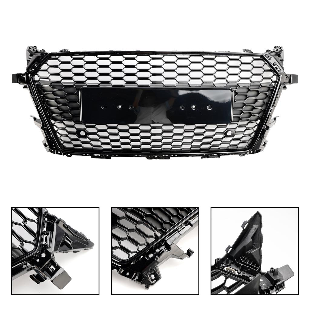 RS Style Front Honeycomb Grille Grill Fit TT MK3 FV 8S 2014-2023