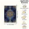 Sacred Geometry Tapestry - Spiritual Symbols Wall HangingBlanket Flannel Throw Blanket for Sofa, Bed, Travel, Camping, Office, Couch, Chair,