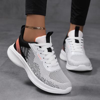 Flying Woven Sneakers Soft-soled Women's Shoes Lightweight Mesh Breathable Running Shoes Lightweight Breathable