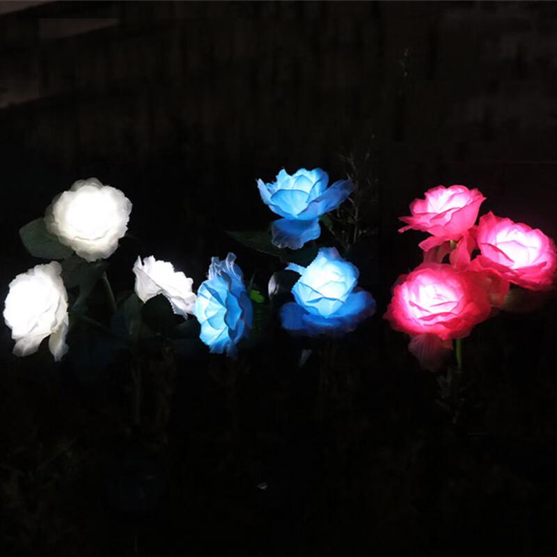 Solar Powered Rose Flower Garden Light