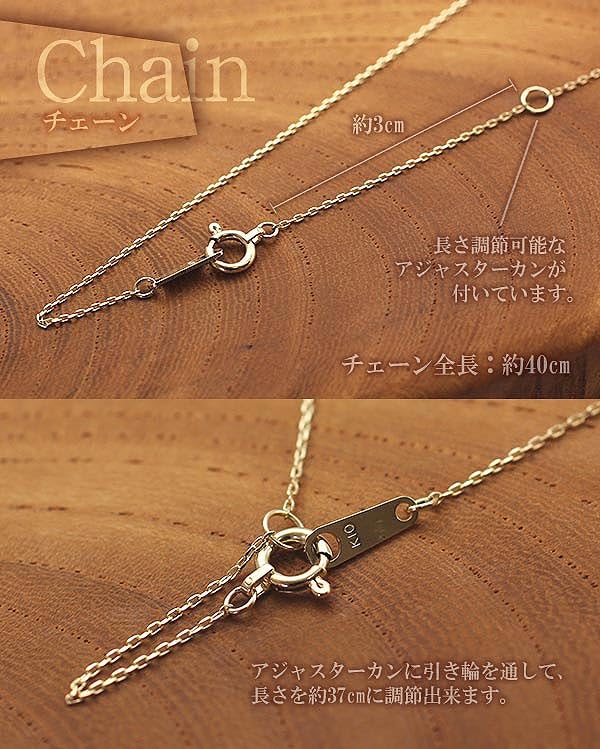 Ribbon Necklace Diamond Pink Gold April Birthstone 10K Gold [Shinyo] Women's